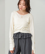 パイピングリブトップス＆タンクSET