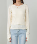 パイピングリブトップス＆タンクSET