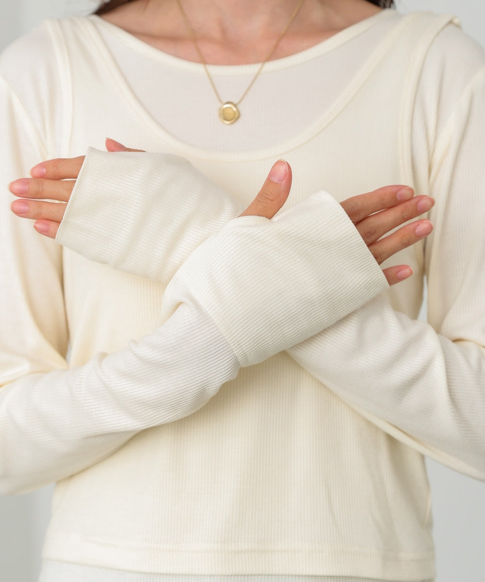 パイピングリブトップス＆タンクSET