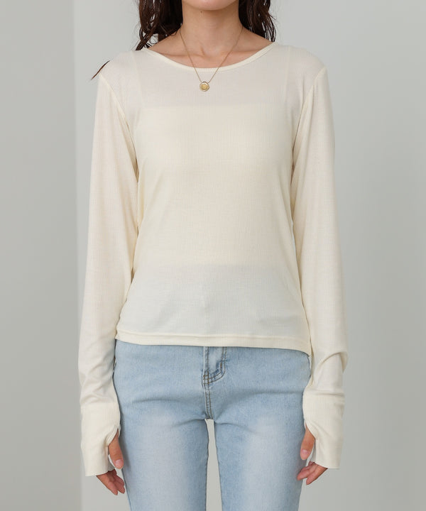 パイピングリブトップス＆タンクSET