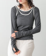 パイピングリブトップス＆タンクSET