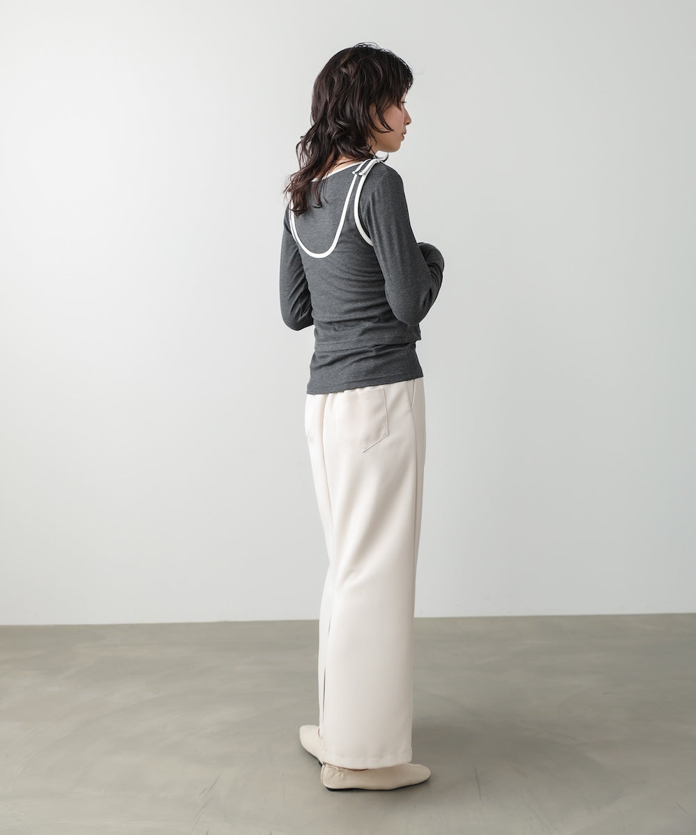 パイピングリブトップス＆タンクSET