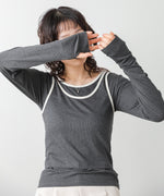 パイピングリブトップス＆タンクSET