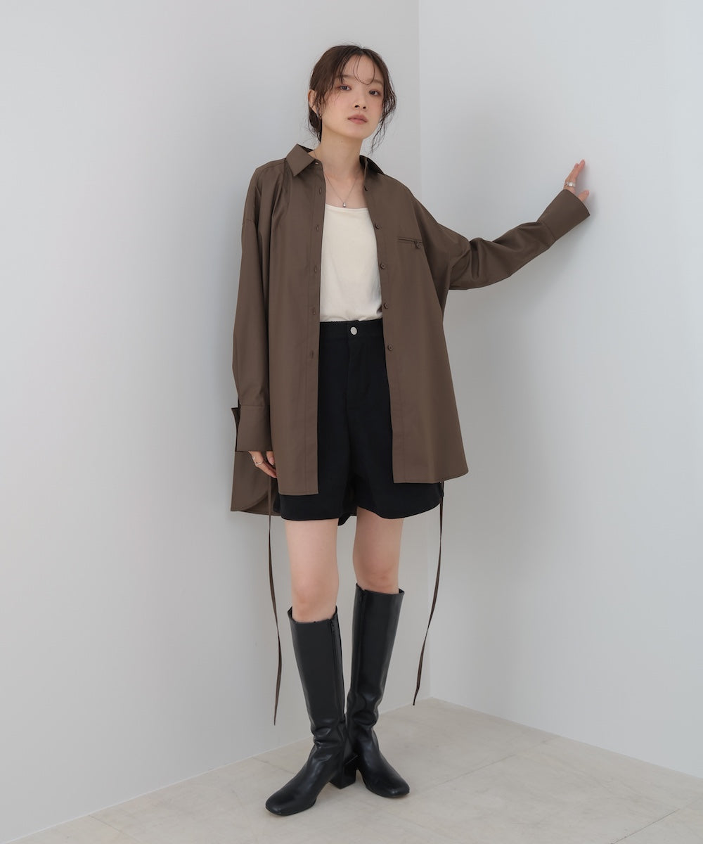 ロングシャツブラウス