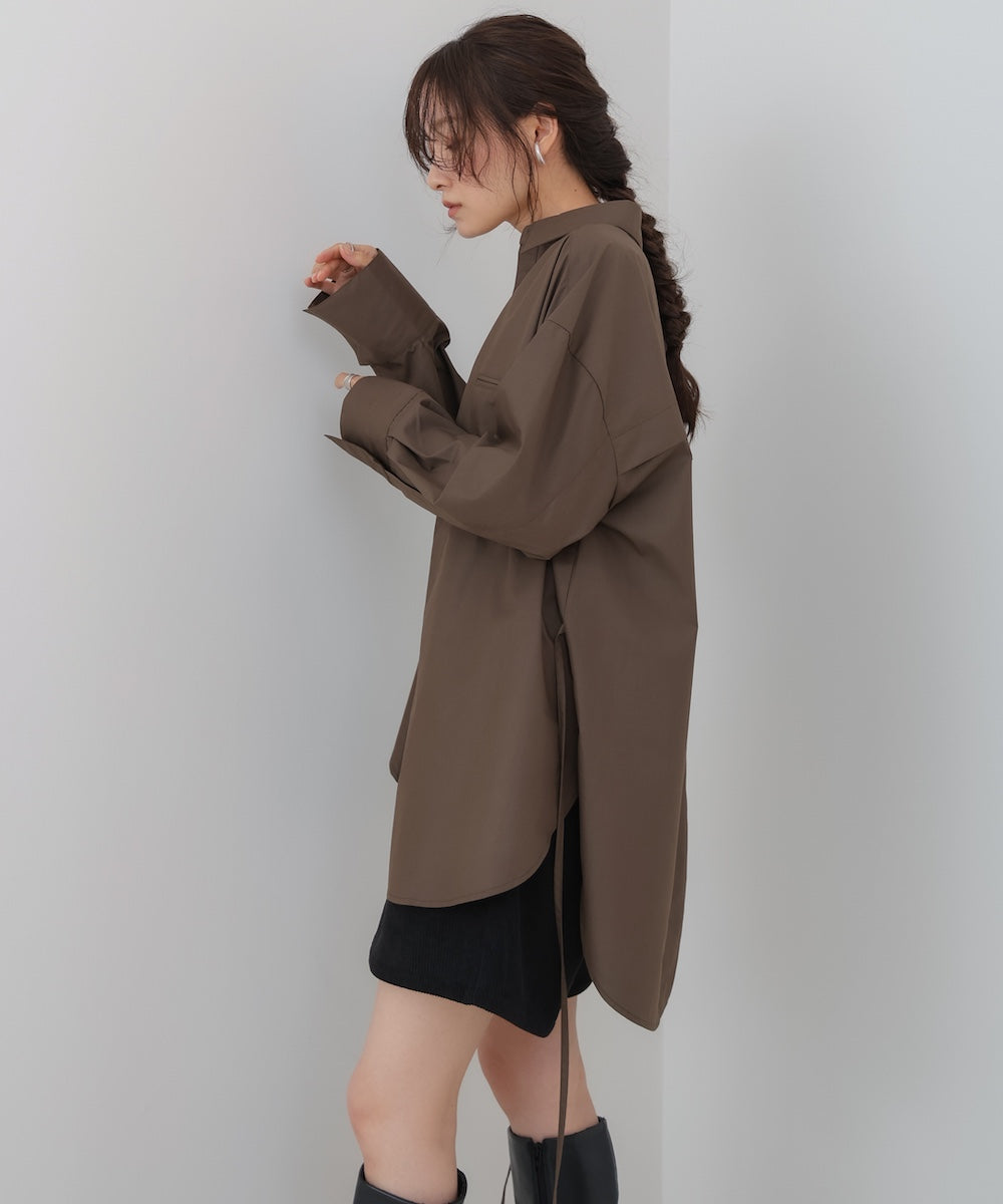 ロングシャツブラウス