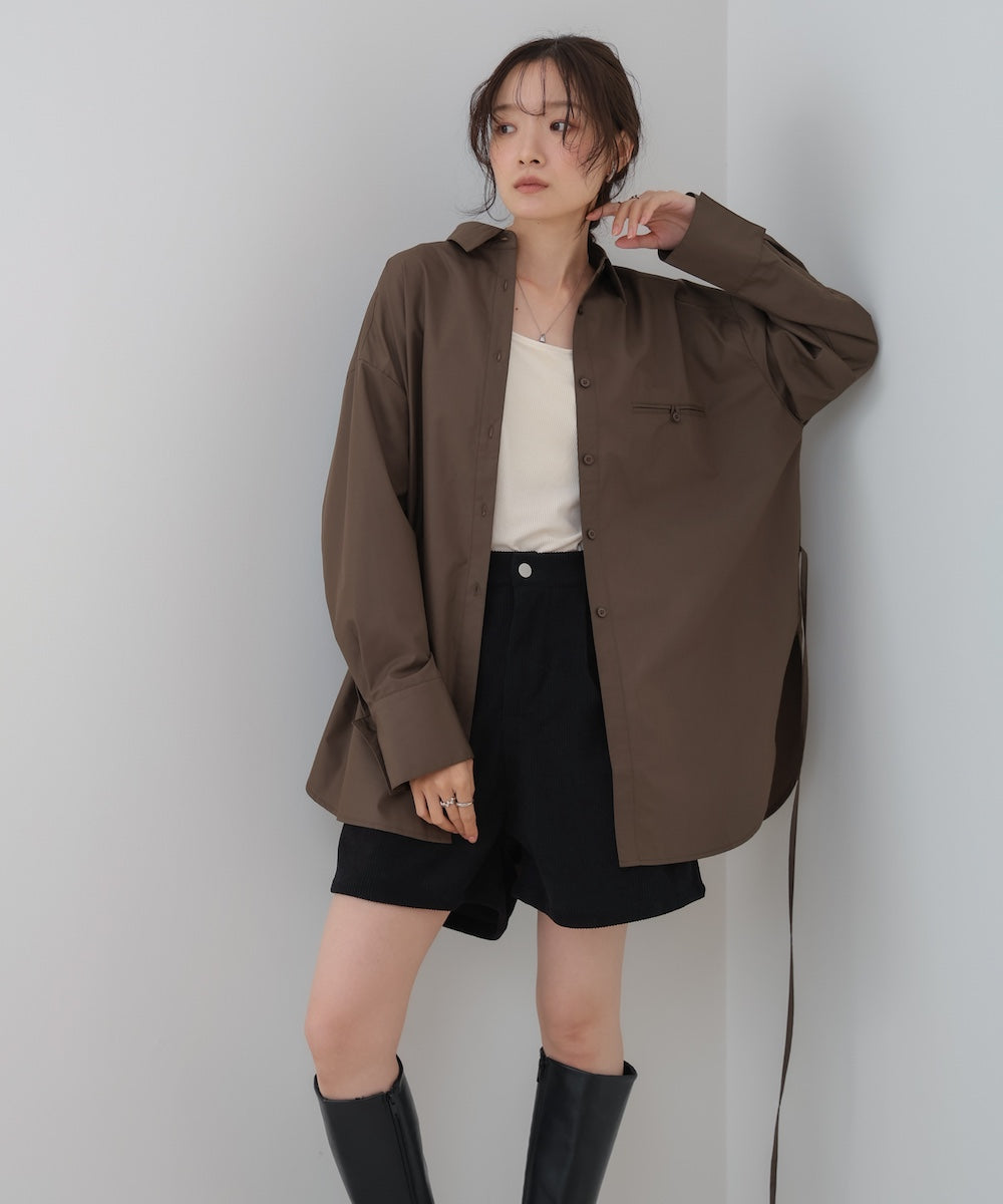 ロングシャツブラウス