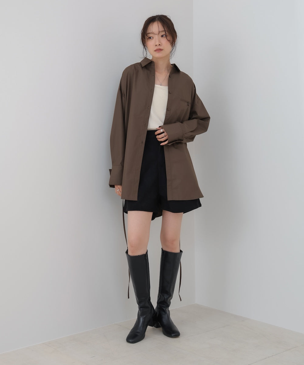 ロングシャツブラウス