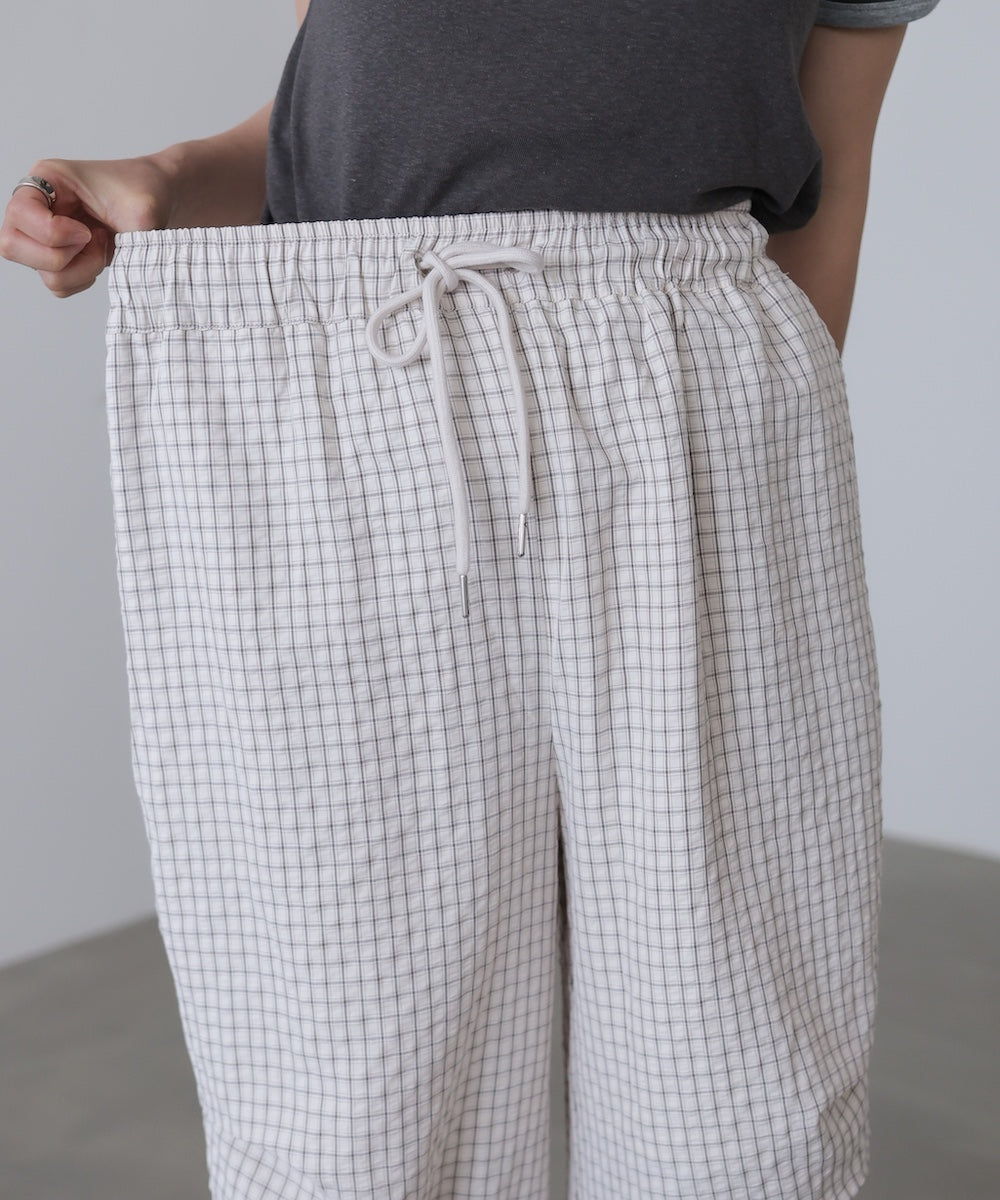 ウエスト巻きサイドタックパンツ