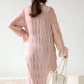 WRINKLE PLEATED HIGH NECK LONG ONEPIECE