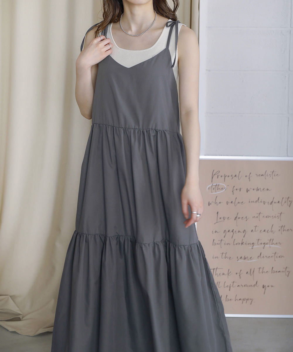 RIBBON STRAP TEARED ONEPIECE