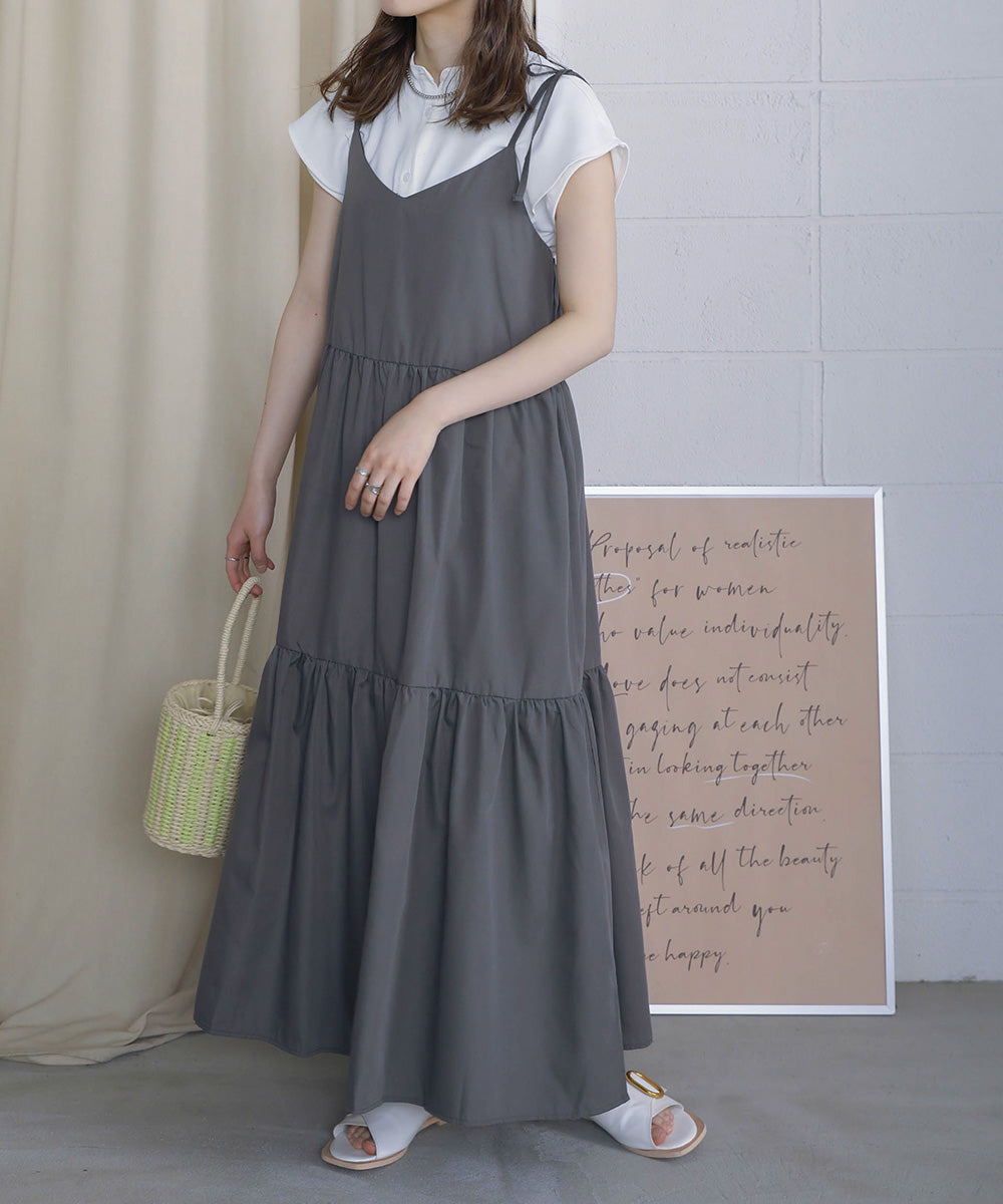 RIBBON STRAP TEARED ONEPIECE