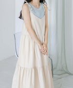 RIBBON STRAP TEARED ONEPIECE