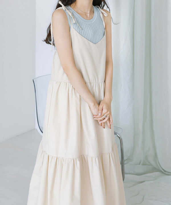 RIBBON STRAP TEARED ONEPIECE