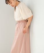 WAIST DRAWSTRING I-LINE SKIRT