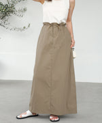 WAIST DRAWSTRING I-LINE SKIRT