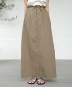 WAIST DRAWSTRING I-LINE SKIRT