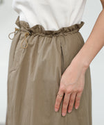 WAIST DRAWSTRING I-LINE SKIRT