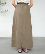 WAIST DRAWSTRING I-LINE SKIRT
