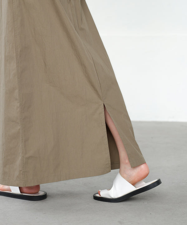 WAIST DRAWSTRING I-LINE SKIRT