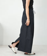 WAIST DRAWSTRING I-LINE SKIRT