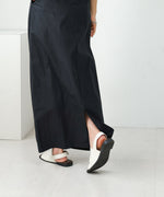 WAIST DRAWSTRING I-LINE SKIRT