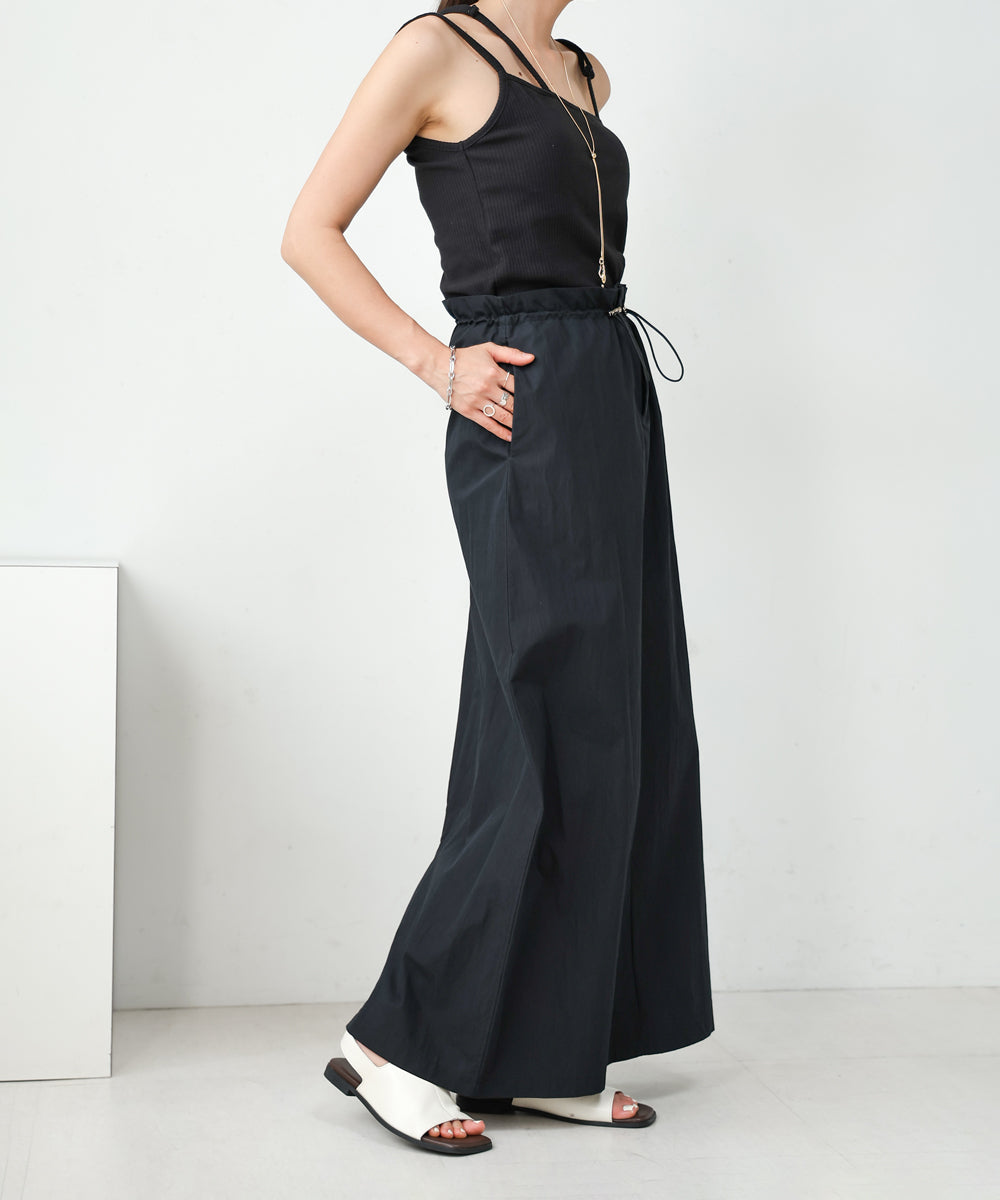 WAIST DRAWSTRING I-LINE SKIRT