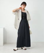 WAIST DRAWSTRING I-LINE SKIRT