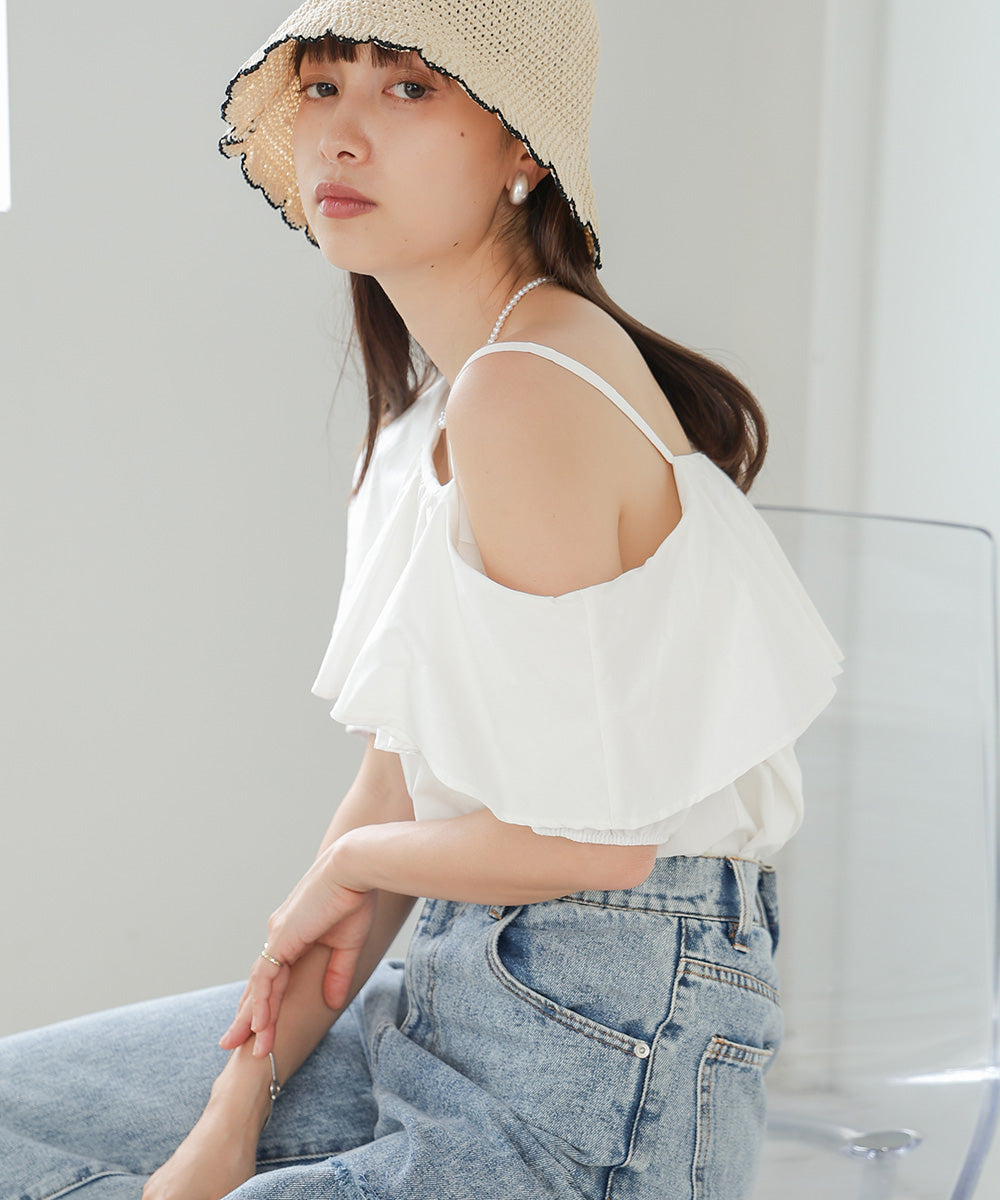 ASYMMETRICAL OFF SHOULDER BLOUSE