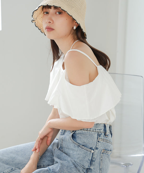 ASYMMETRICAL OFF SHOULDER BLOUSE