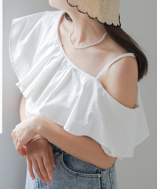 ASYMMETRICAL OFF SHOULDER BLOUSE