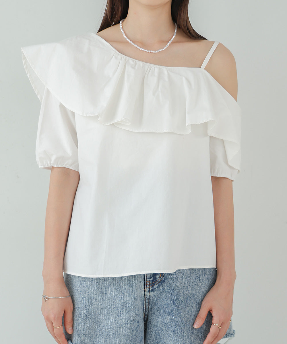 ASYMMETRICAL OFF SHOULDER BLOUSE