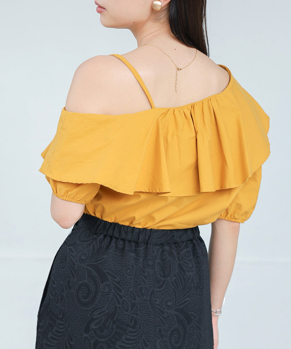 ASYMMETRICAL OFF SHOULDER BLOUSE