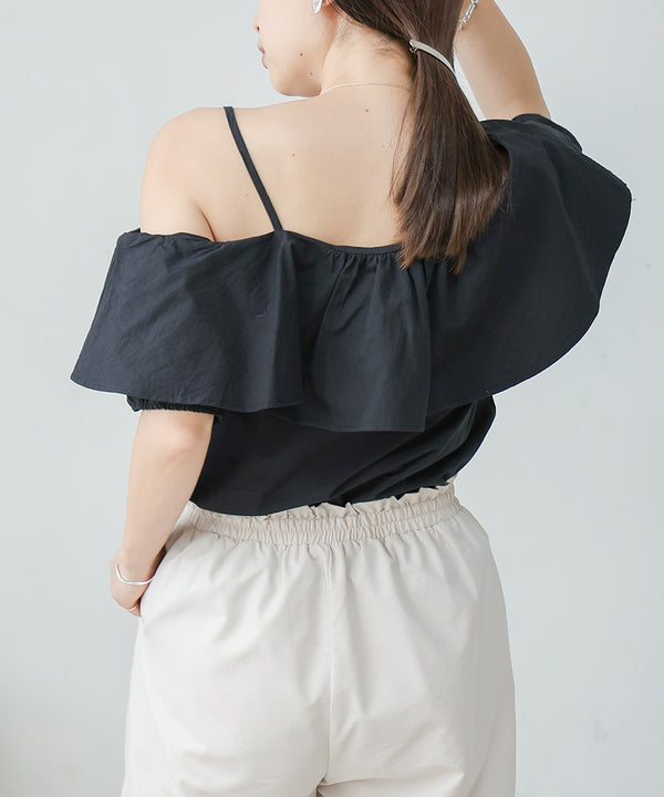 ASYMMETRICAL OFF SHOULDER BLOUSE
