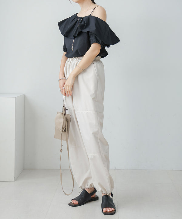 ASYMMETRICAL OFF SHOULDER BLOUSE