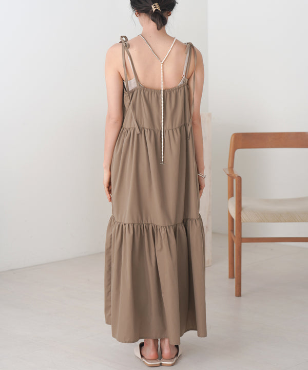 RIBBON STRAP TEARED ONEPIECE