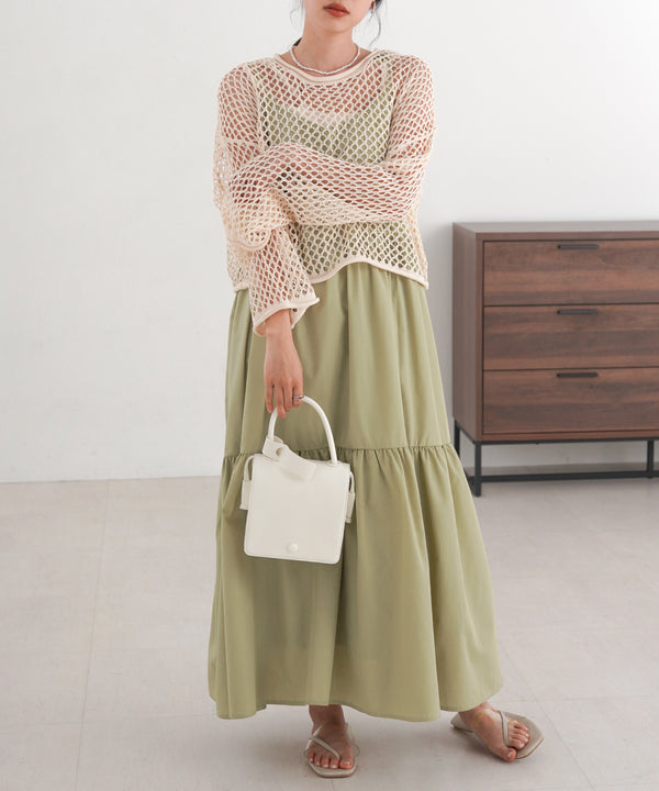 RIBBON STRAP TEARED ONEPIECE