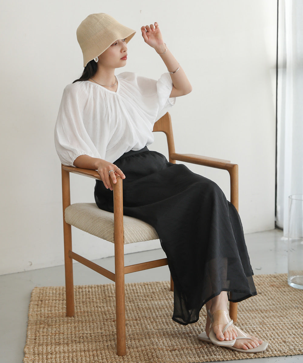 WRINKLED RUCHED TOPS