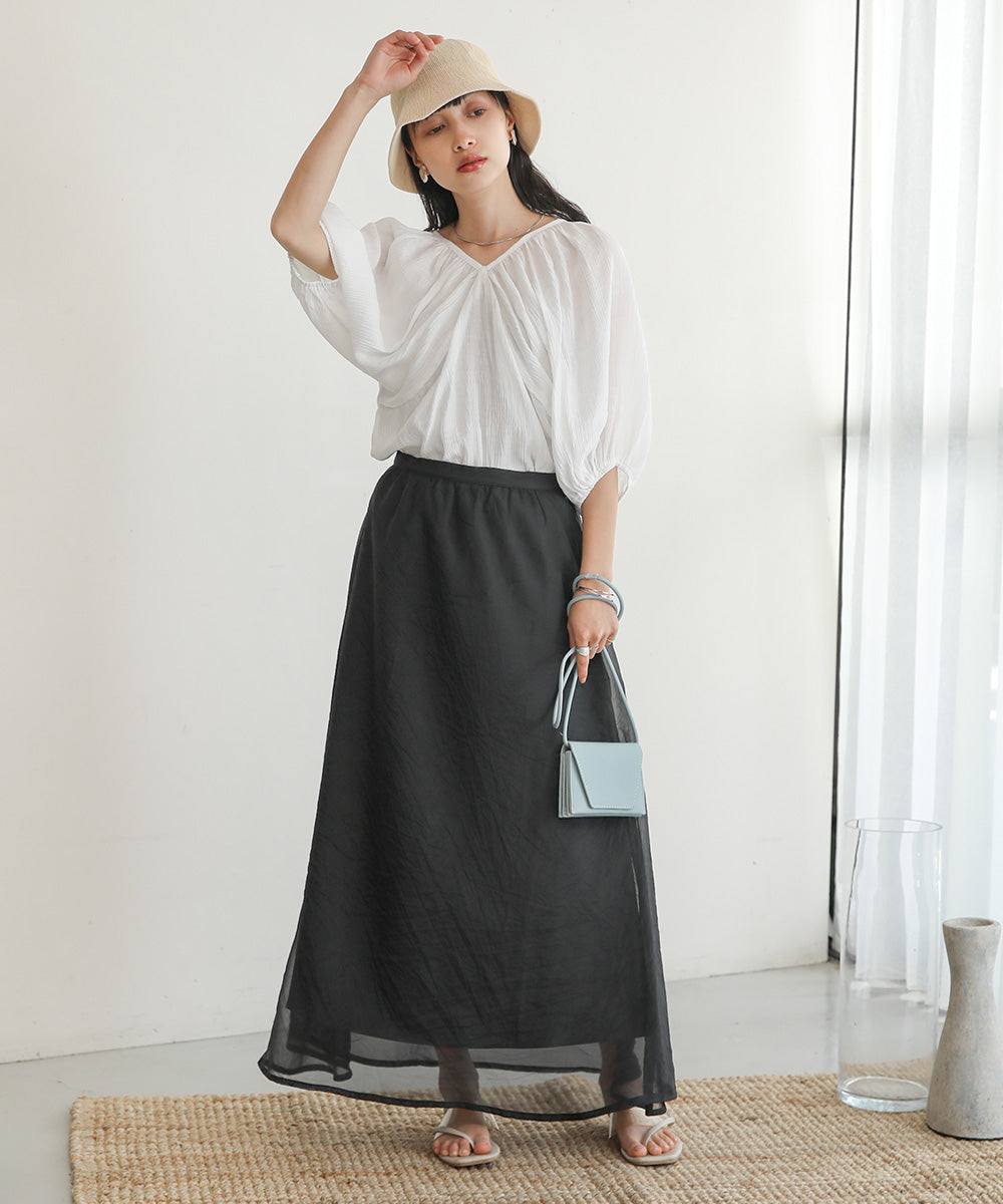 WRINKLED RUCHED TOPS