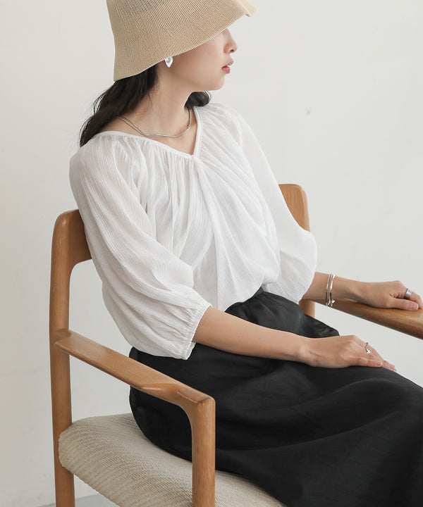 WRINKLED RUCHED TOPS