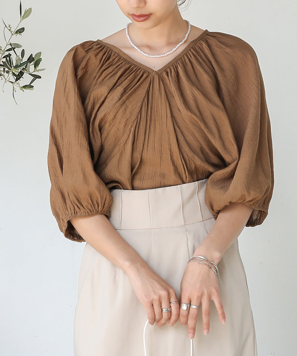 WRINKLED RUCHED TOPS