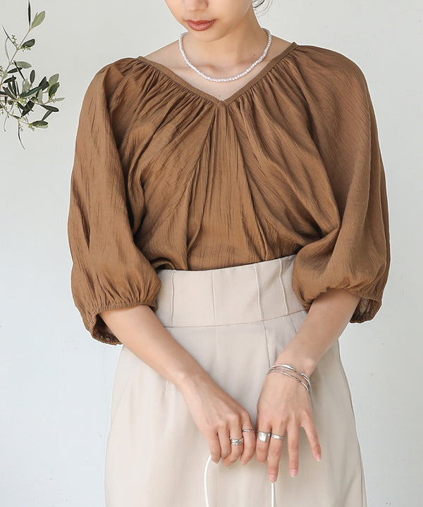 WRINKLED RUCHED TOPS