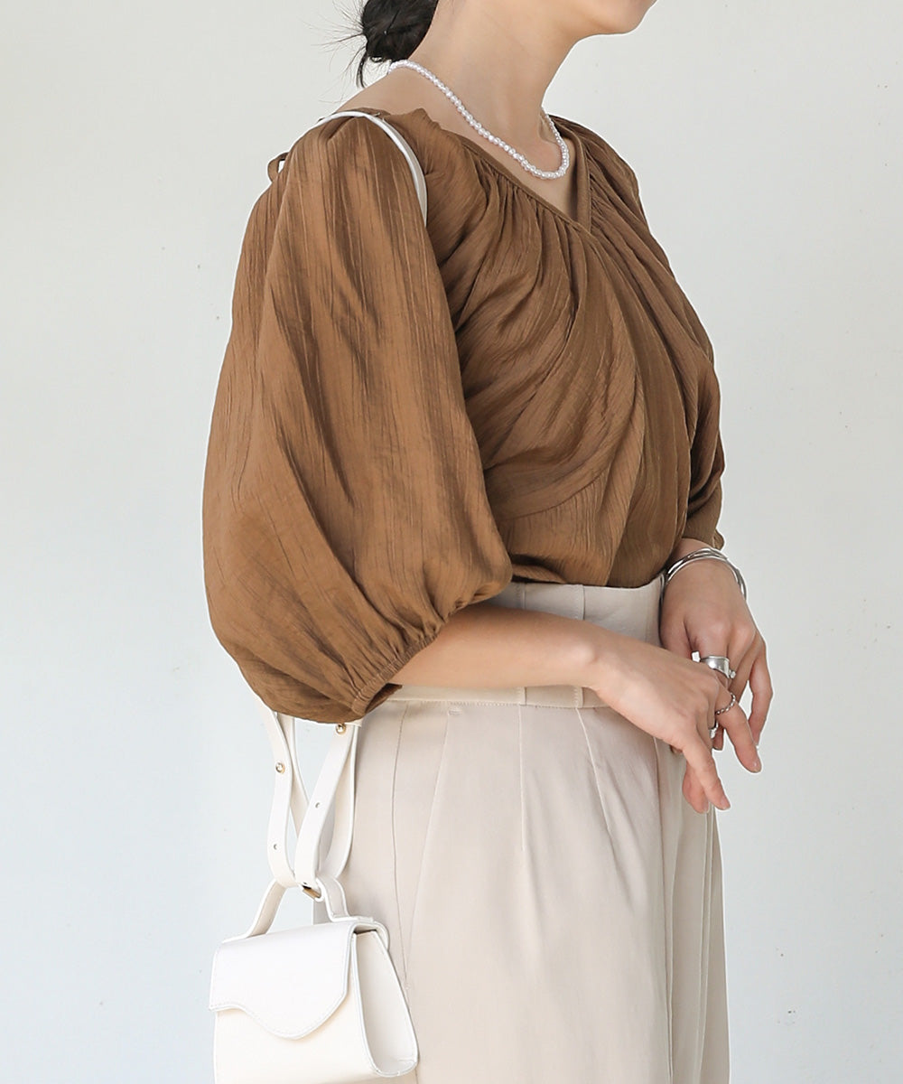 WRINKLED RUCHED TOPS