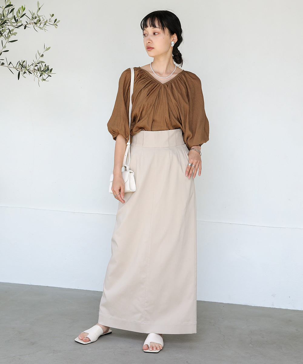 WRINKLED RUCHED TOPS