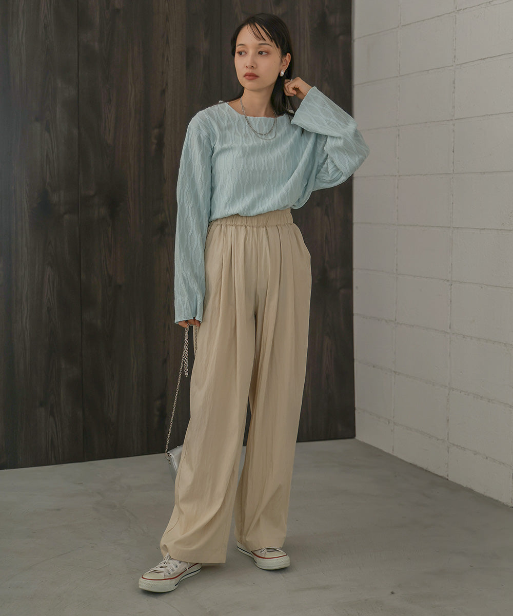 SEMI-WIDE NYLON PANTS