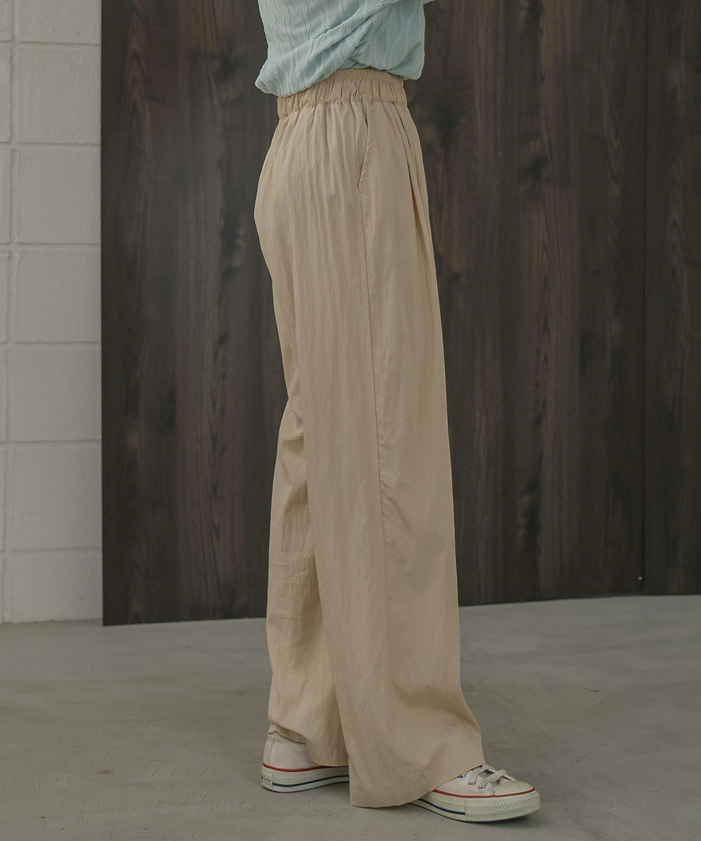 SEMI-WIDE NYLON PANTS