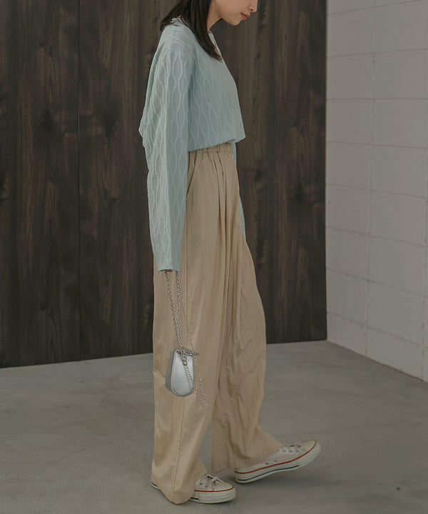 SEMI-WIDE NYLON PANTS