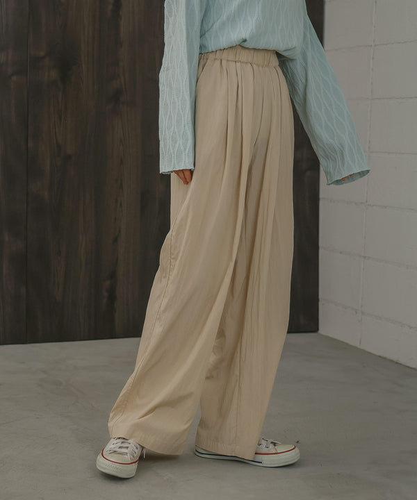 SEMI-WIDE NYLON PANTS
