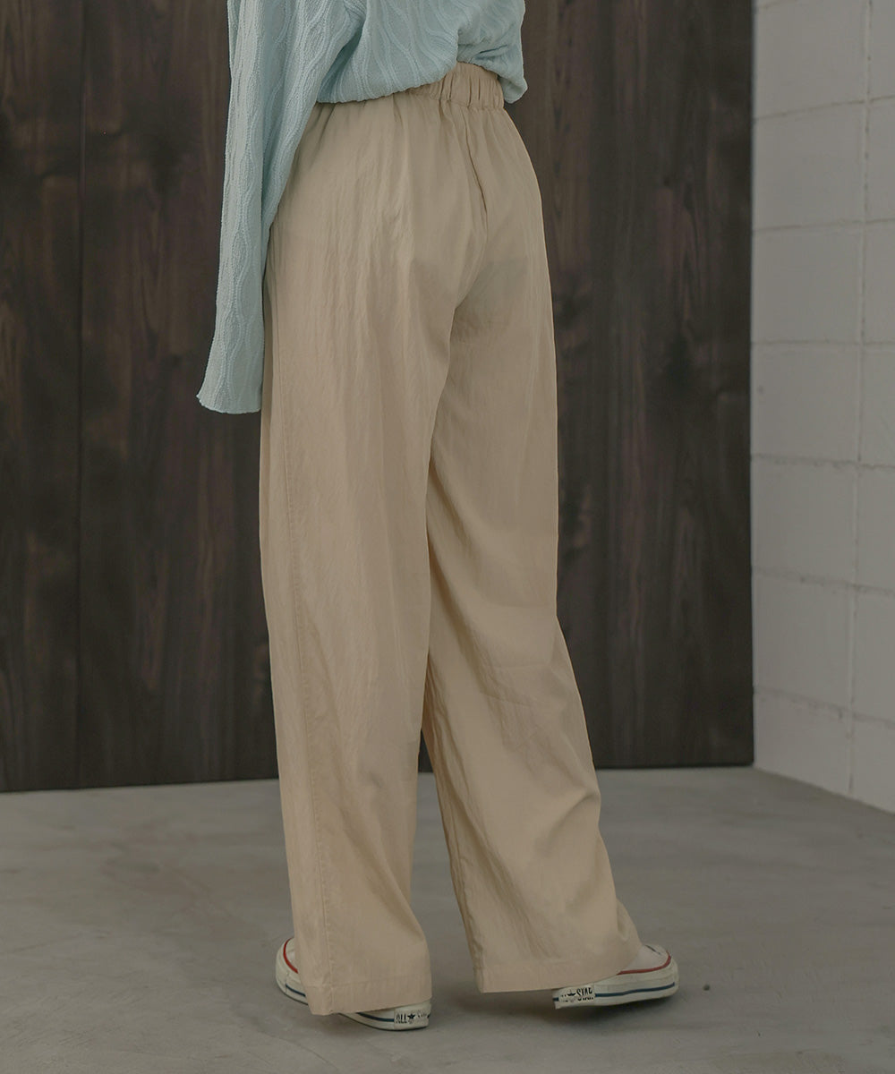 SEMI-WIDE NYLON PANTS