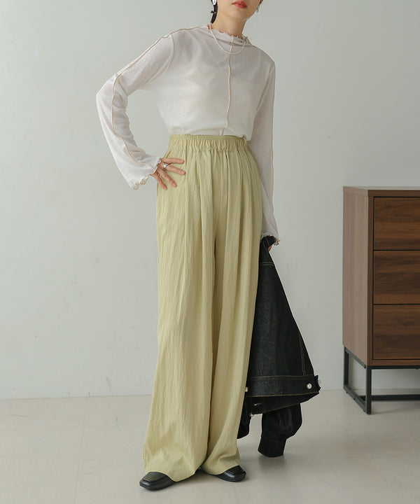 SEMI-WIDE NYLON PANTS