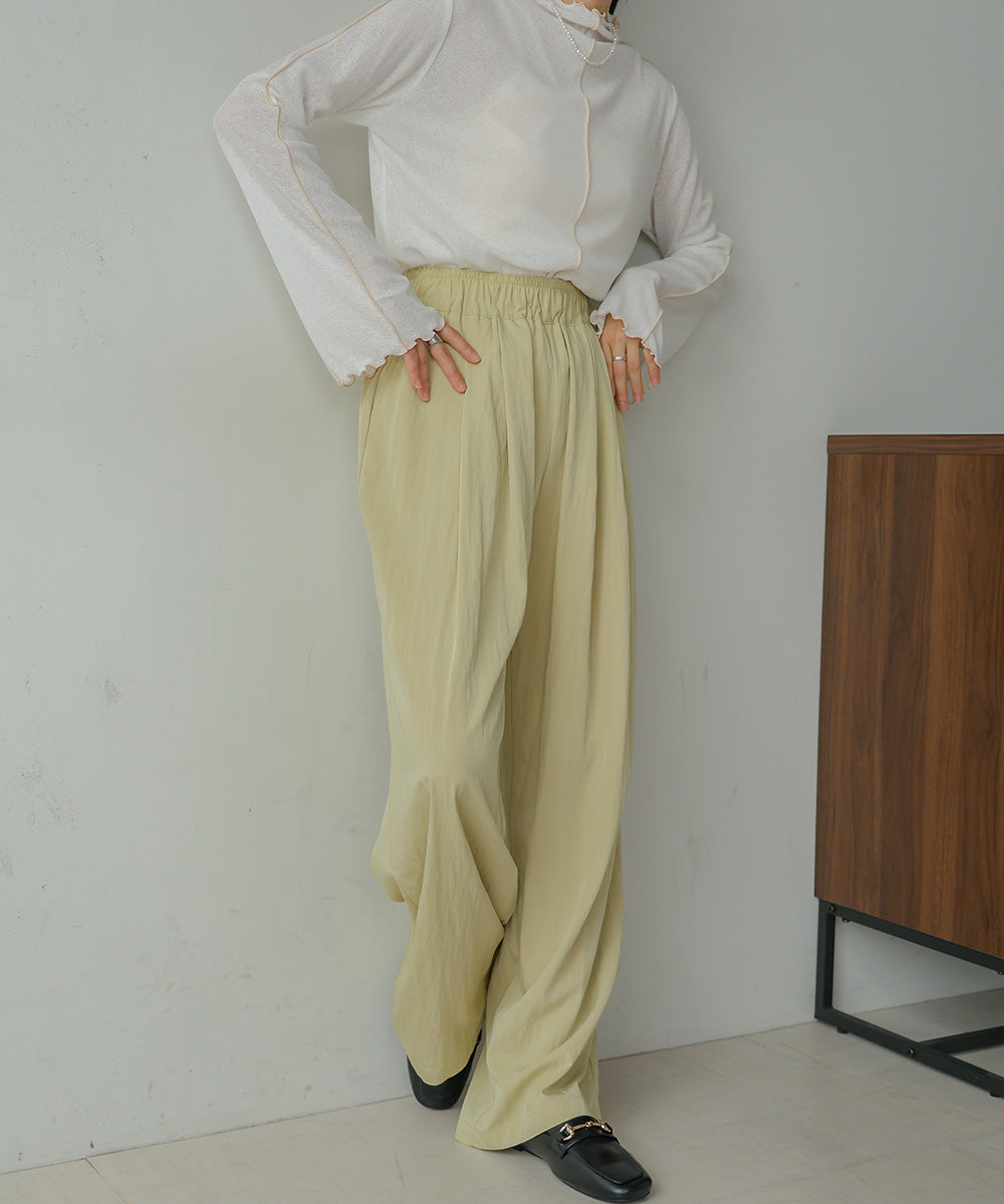 SEMI-WIDE NYLON PANTS